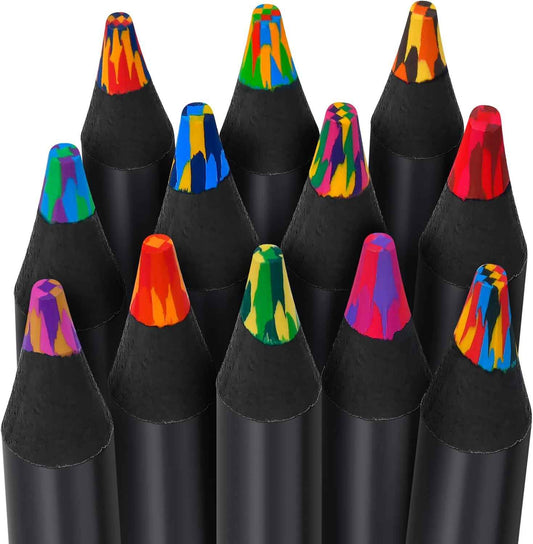 Easter Basket Stuffers for Teens, Easter Gifts for Kids, Girl Boys Art Supplies Trendy Stuff 12 Colored Rainbow Pencils, Birthday Party Favors Arts and Crafts 5-12 Year Old