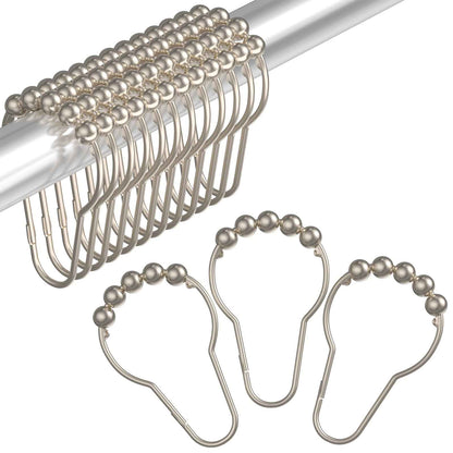 Amazer Shower Curtain Hooks, Decorative Shower Curtain Hooks, Shower Hooks for Shower Curtain Rust Proof Stainless Steel Shower Curtain Hooks