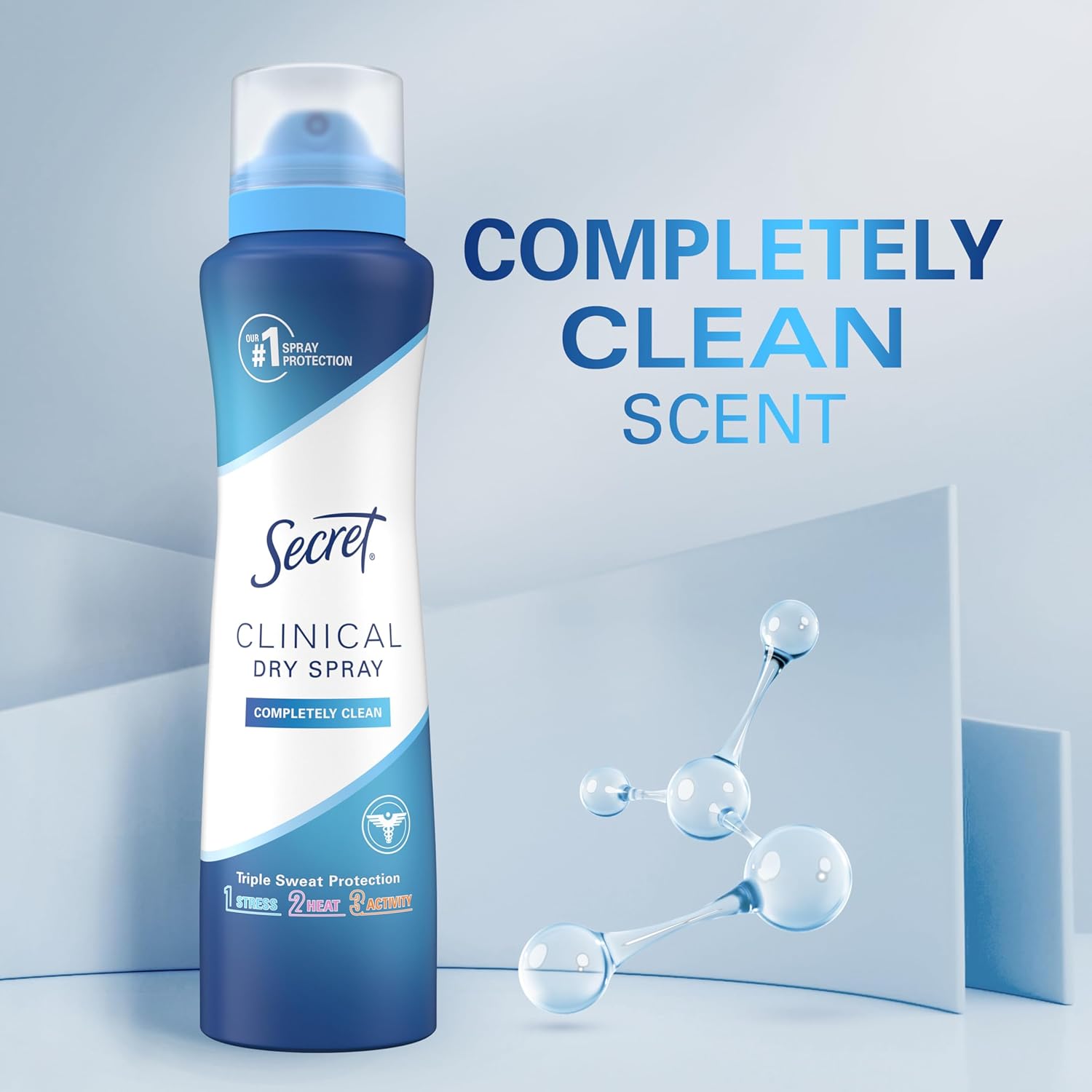 Secret_Clinical_Strength_Dry_Spray_Antiperspirant_Deodorant_for_Women,_3X_Stress_Protection,_72hr_Sweat_&_Odor_Protection,_PH_Balancing_Minerals,_Completely_Clean_Scent,_3.8_oz