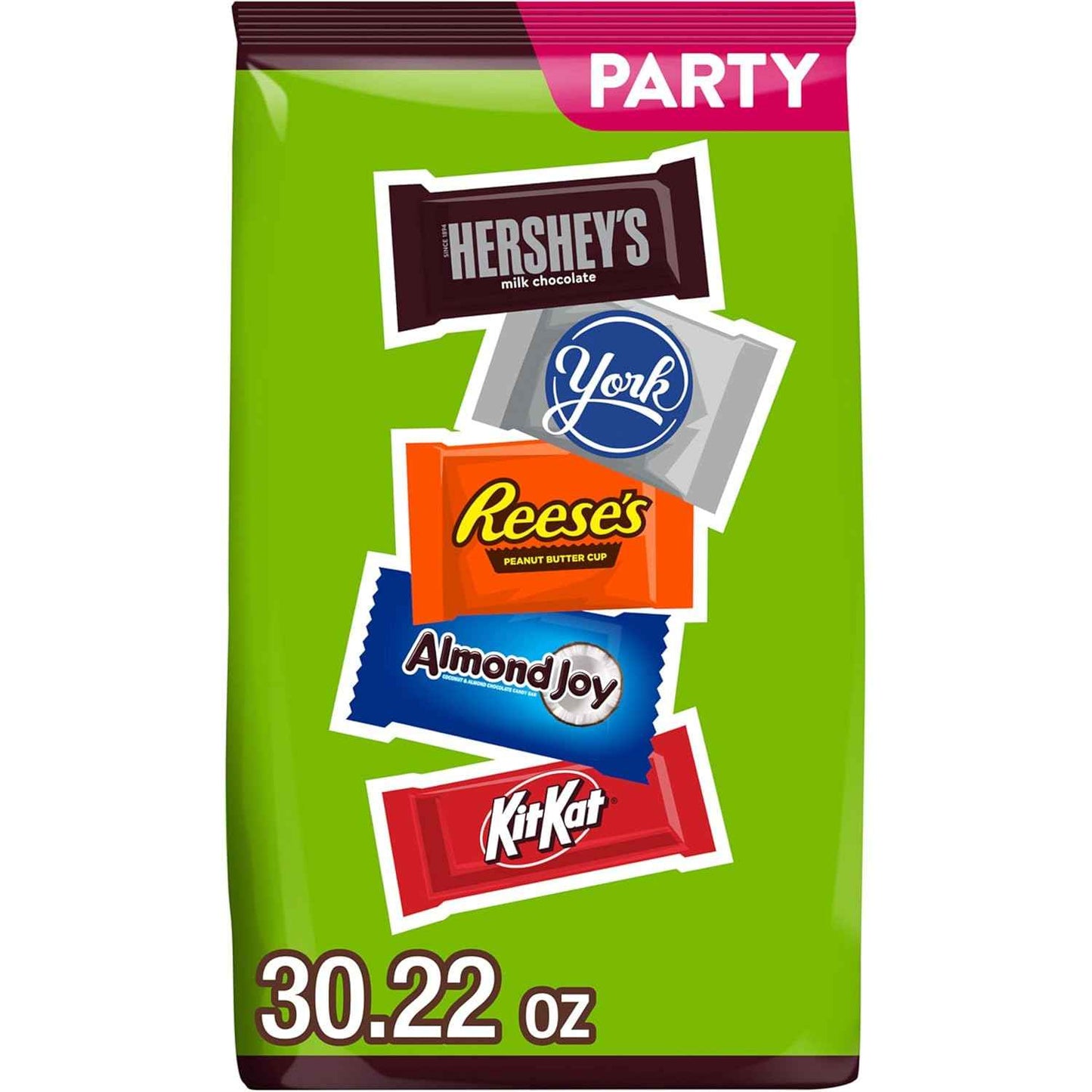 HERSHEY'S Assorted Chocolate Flavored Candy Party Pack, 30.22 oz, 1.96 Pounds