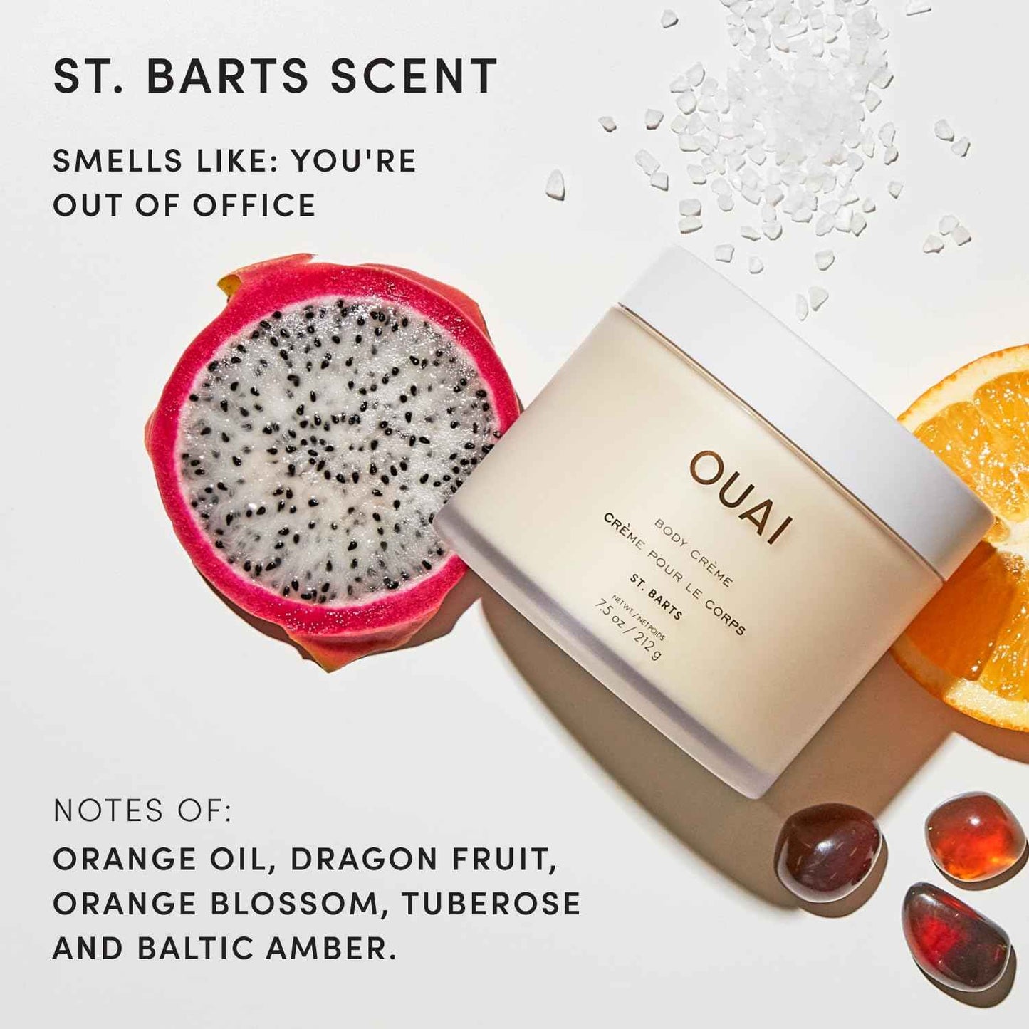 OUAI Body Cream, Hydrating Whipped Body Cream with Cupuaçu Butter, Coconut Oil and Squalane - Softens Skin and Delivers Healthy-Looking Glow - Sulfate-Free Skin Care