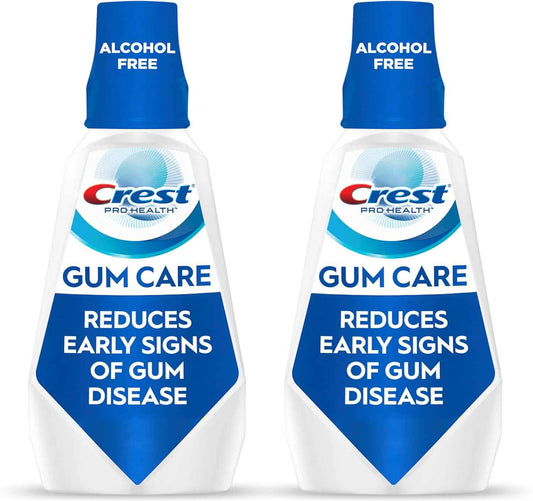 Crest Pro-Health Gum Care Mouthwash, Antibacterial, 1L, Anti gingivitis, Alcohol Free Mouth Rinse, Bad Breath Treatment, Fluoride Rinse for Adults, Plaque Remover, Cool Wintergreen