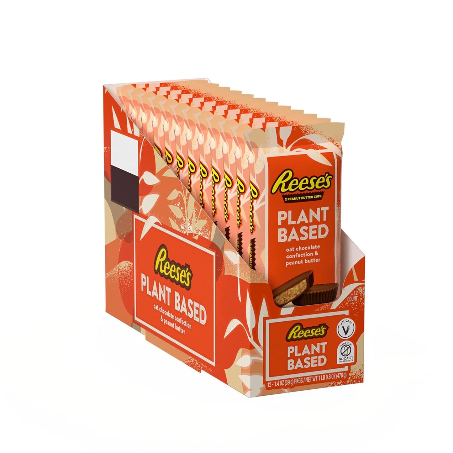 REESE'S_Plant_Based_Oat_Chocolate_Confection_Peanut_Butter_Cups,_Candy_Packs,_1.4_oz_(12_Count)