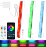 3/6 Pcs RGB Under Cabinet Lights Kit, Smart App and Remote Control Under Cabinet Lighting, Dimmable Under Counter Lights for Kitchen, Plug in LED Lights Bar for Cabinet, Counter, Workbench, Desk