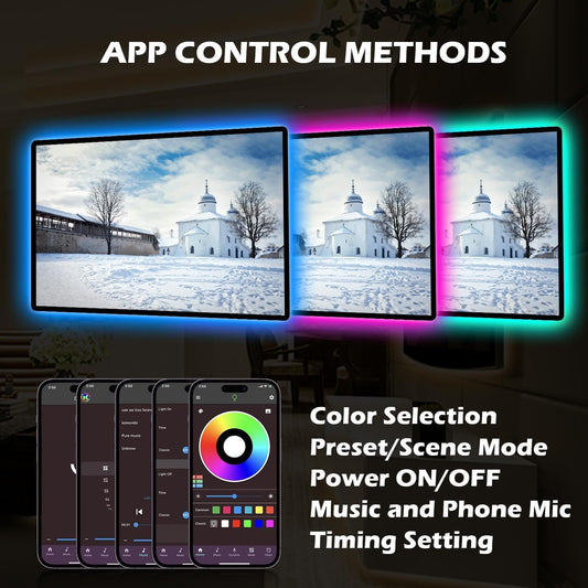 KIKO_Powered_Led_Strip_Lights,_20ft_one_Sets_of_Strip_Light_with_4_AA_Battery_Box/USB_RGB_LED_Light,_Remote_and_APP_Control