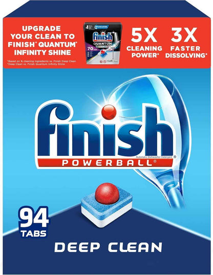 Finish - All in 1-94ct - Dishwasher Detergent - Powerball - Dishwashing Tablets - Dish Tabs - Fresh Scent (Packaging May Vary)