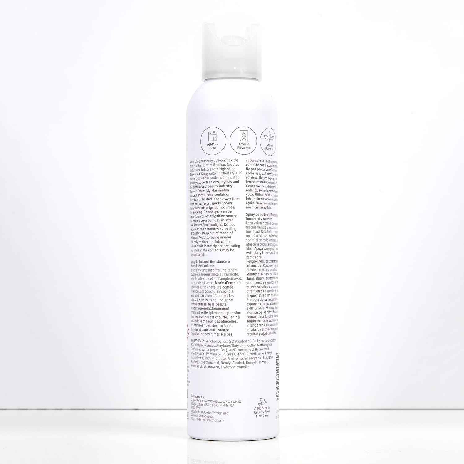 Paul Mitchell Extra-Body Hairspray, Flexible Hold, Maximum Volume + Humidity Resistance, For Fine Hair