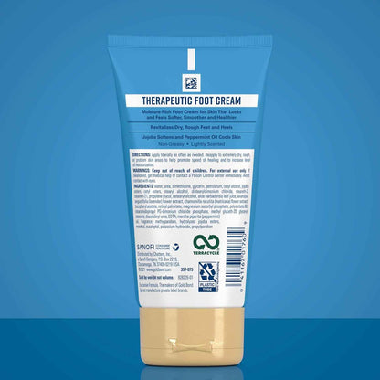 Gold Bond Therapeutic Foot Cream, 4 oz., With Jojoba & Peppermint Oil, Foot Moisturizer- pack of 3