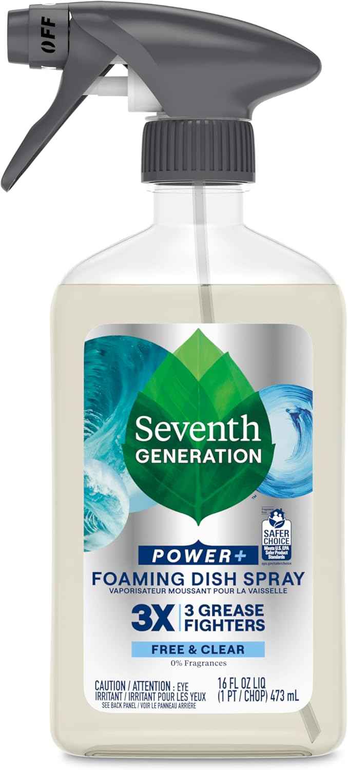 Seventh Generation Foaming Dish Spray, 3X Grease Fighters