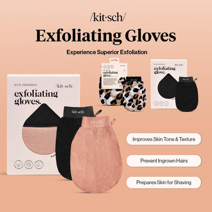 Kitsch_Exfoliating_Gloves_2pc_–_Korean_Exfoliating_Mitt_&_Deep_Exfoliating_Body_Scrubber_for_Shower,_Bath_|_Body_Exfoliator,_Dead_Skin_Remover_|_Skin_Care_for_Smooth,_Renewed_Skin_-_Black_&_Terracotta