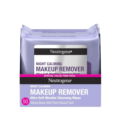 Neutrogena_Night_Calming_Makeup_Remover_Face_Wipes,_Nighttime_Cleansing_Towelettes_Remove_Sweat,_Dirt_&_Makeup_&_Calms_Skin,_Hypoallergenic,_100%_Plant_Based_Cloth,_Twin_Pack,_2_x_25_ct