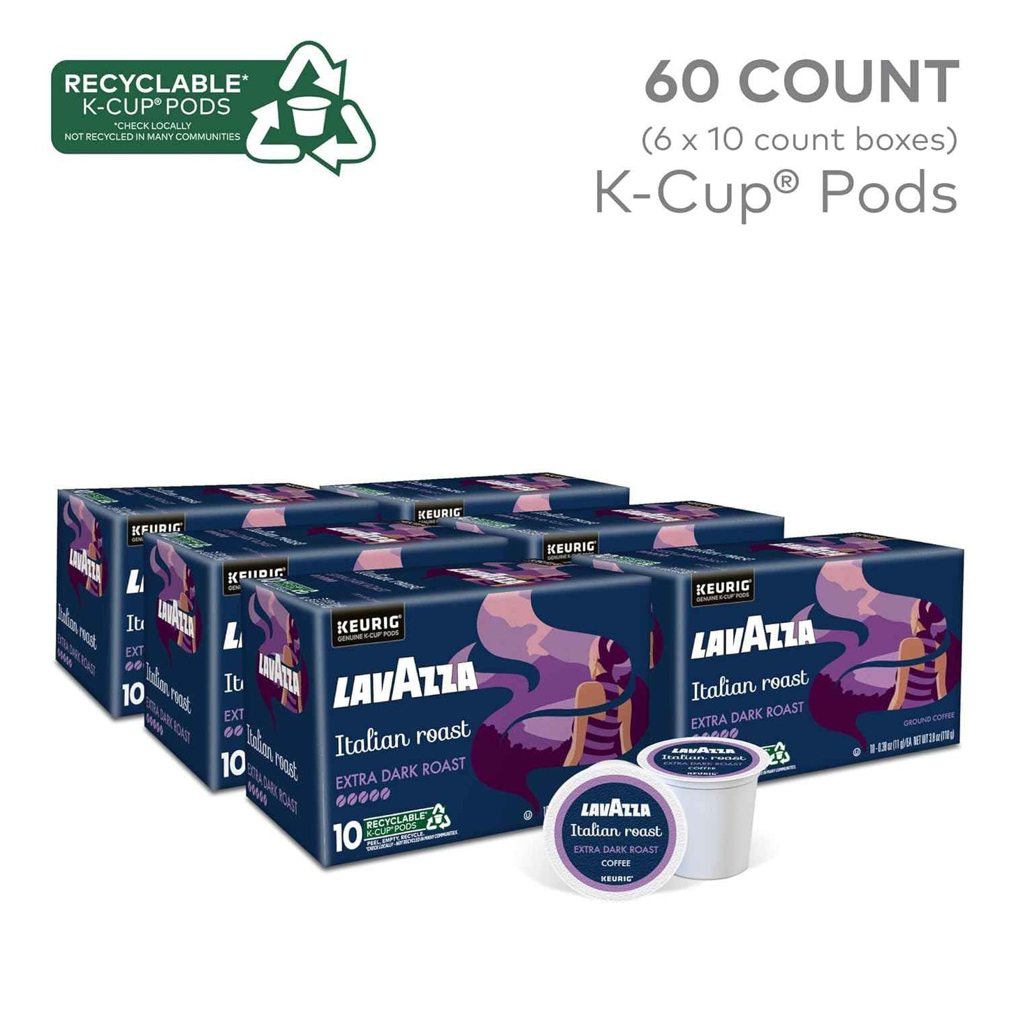 Lavazza Italian Roast, Keurig Single Serve K-Cup Pods