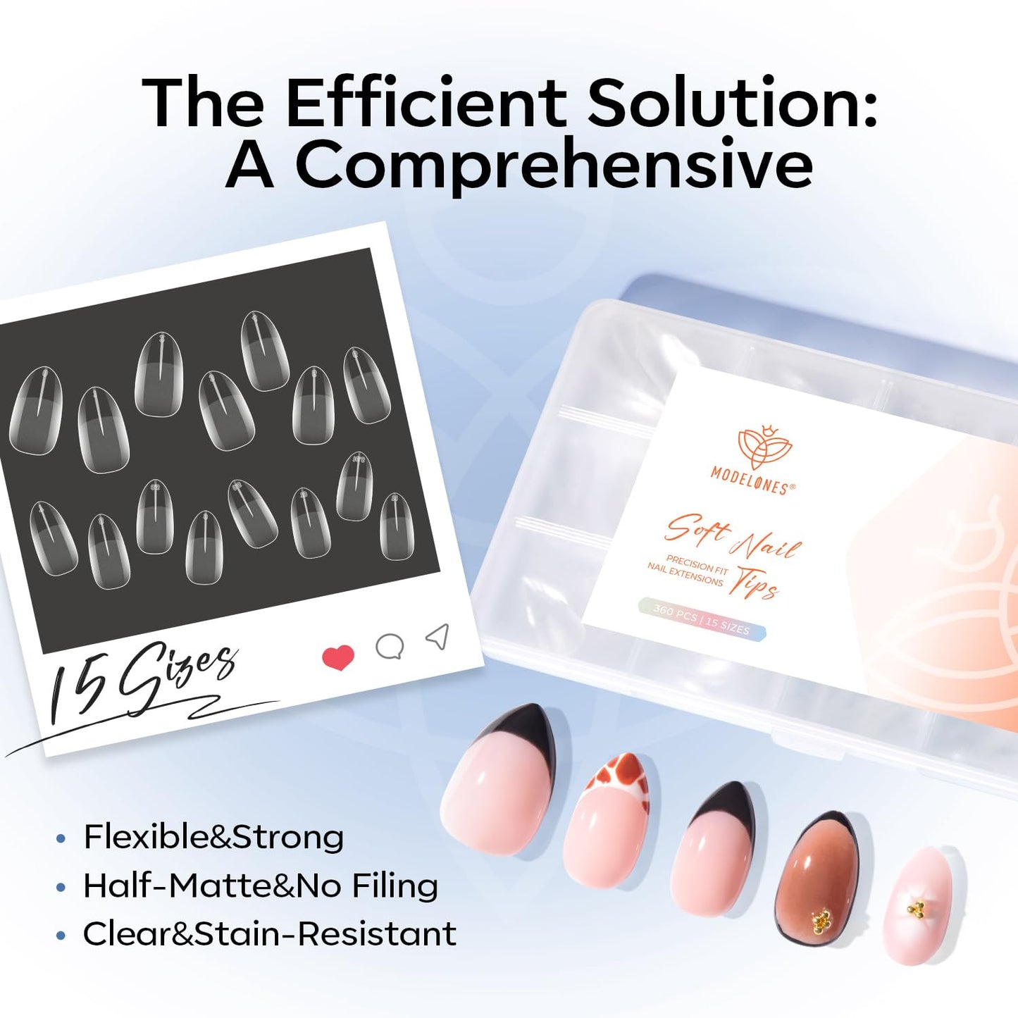modelones_Short_Almond_Nail_Tips,_360pcs_Pre-etched_Clear_Soft_Press_On_Fake_Nails_Full_Cover_Half_Matte_Acrylic_Gel_Tips_Extension_for_Salon_&_Home_Use_15_Sizes