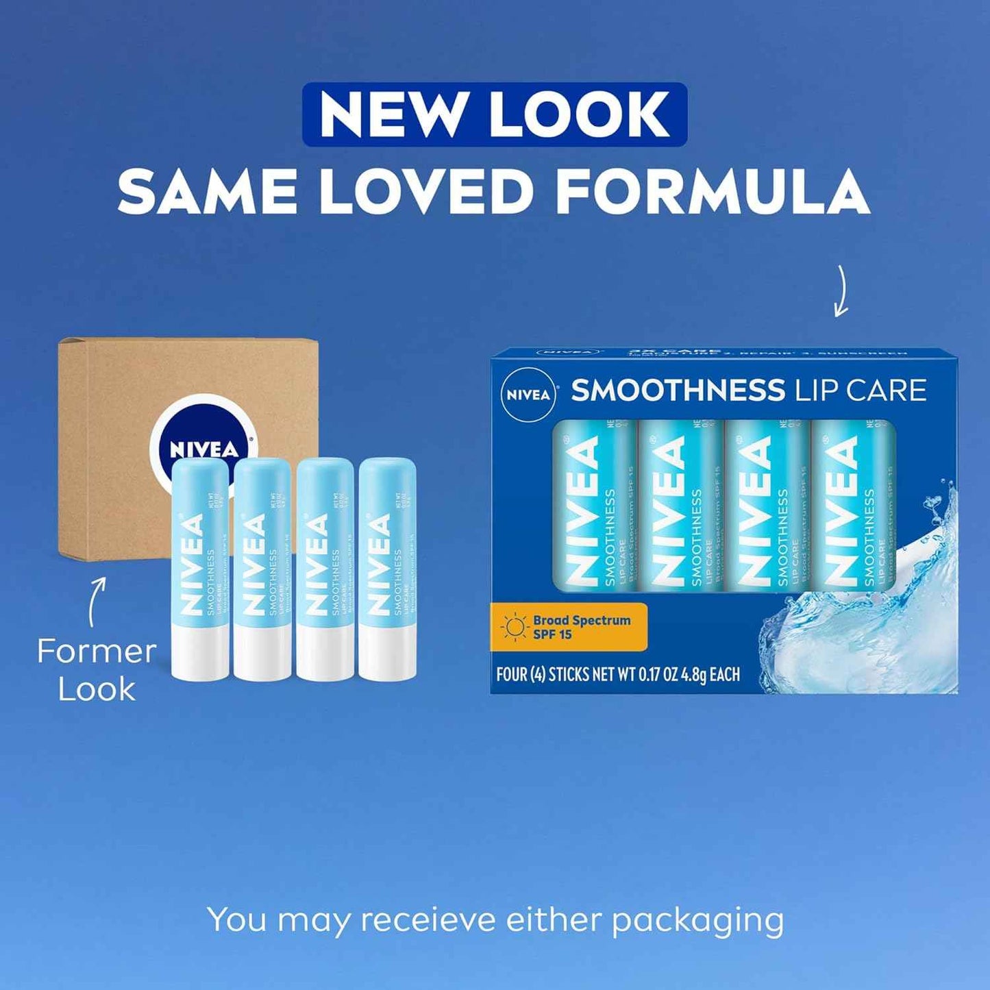 NIVEA Lip Care, Sunscreen Lip Balm with SPF 15 Broad Spectrum, Shea Butter, Nourishing Oils and Vitamin C & E, 3-in-1 Moisture, Repair and Sunscreen