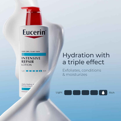 Eucerin Intensive Repair Body Lotion for Dry, Flaky Skin, Urea Enriched Body Moisturizer, 16.9 FL OZ Pump Bottle
