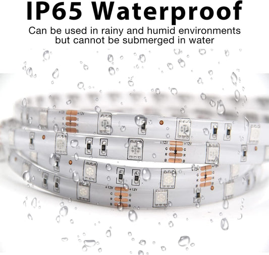 DAYBETTER_Waterproof_Led_Lights_for_Bedroom,_16.4ft/32.8ft/66ft_Led_Strip_Lights,_300_LEDs_Color_Changing_RGB_44_Keys_Remote_Controller,_12v_for_Outdoor_Room_Home_Party_Christmas_Decoration