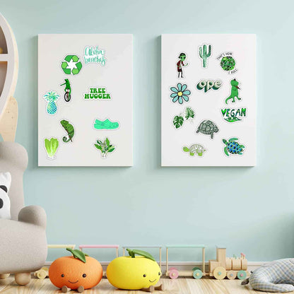100PCS Earth Day Stickers, Environmental Protection Vinyl Waterproof Stickers for Water Bottles, Laptops, Skateboards & Notebooks, Save the Earth Environmental Decals for Kids Teens Students