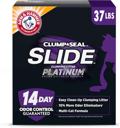 ARM & HAMMER Clump & Seal, Easy Clean Technology with No Scrubbing, 14-Day Odor Control