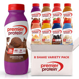 Premier Protein Shake, 8 Flavor Variety Pack, 30g Protein, No Added Sugar, 24 Vitamins & Minerals to Support Immune Health, 11.5 fl oz