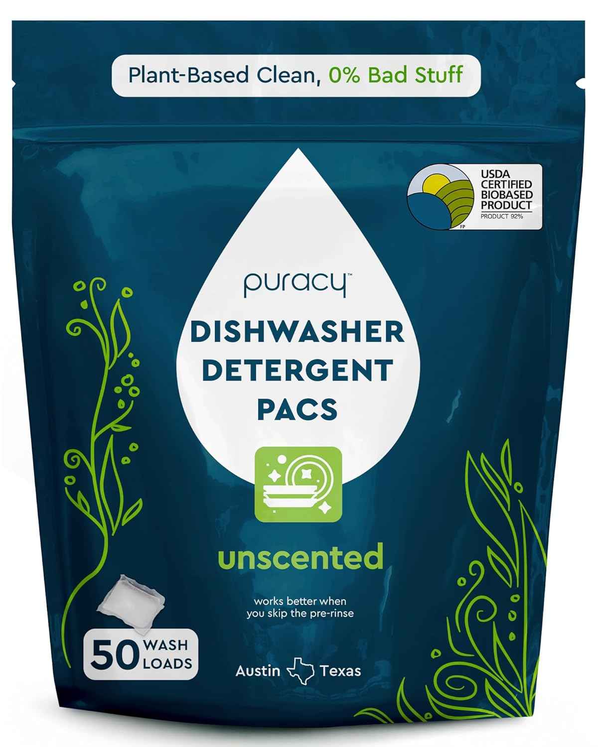 Puracy Dishwasher Pods, Dishwasher Detergent - Enzyme-Powered, Spot & Residue Free - TikTok Trend Items, Must Haves from TikTok Made Me Buy It