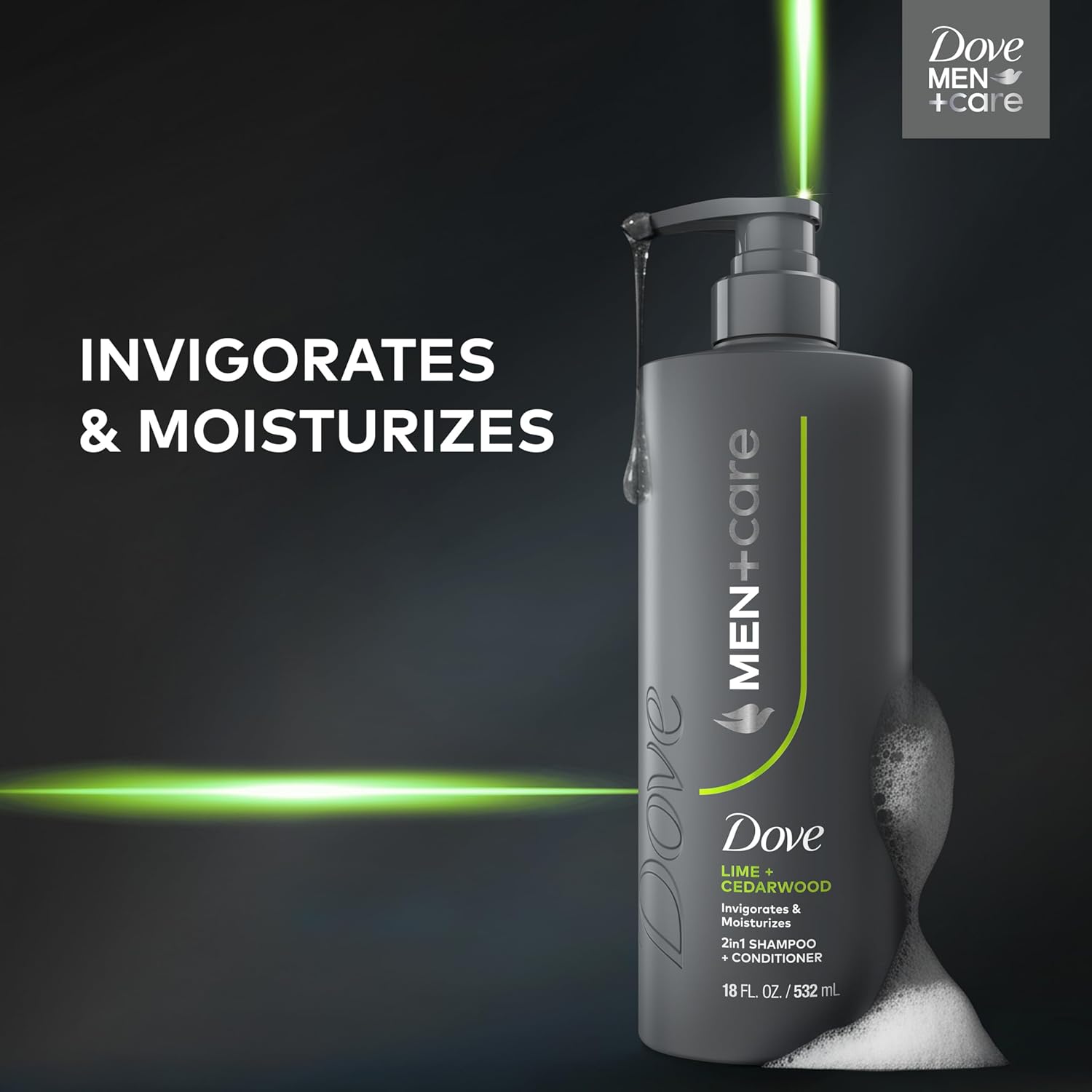 DOVE_MEN_+_CARE_Shampoo_1_count_Lime_&_Cedar_for_Real_Hair_that_Powers_Up_Hair_Strength,_with_Invigorating_&_Moisturizing_Results,_18_Fl_oz