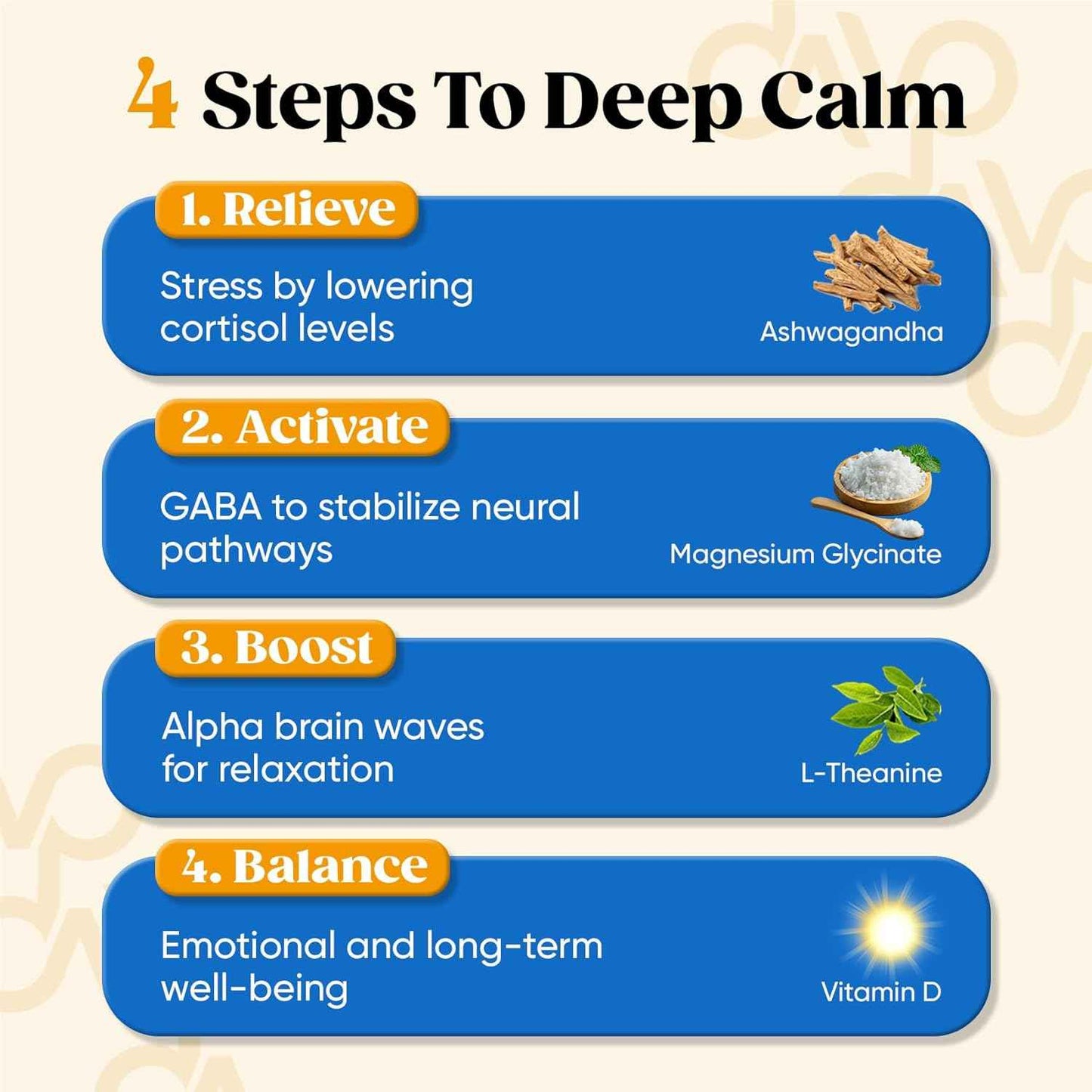 Venture Pal Calm Drink Mix, 12-in-1 Cortisol Reducer and Sleep Aid with Magnesium Glycinate, Ashwagandha, L-Theanine,Vitamin D, Calm Magnesium Powder for Relax & Focus, No Sugar, Non GMO
