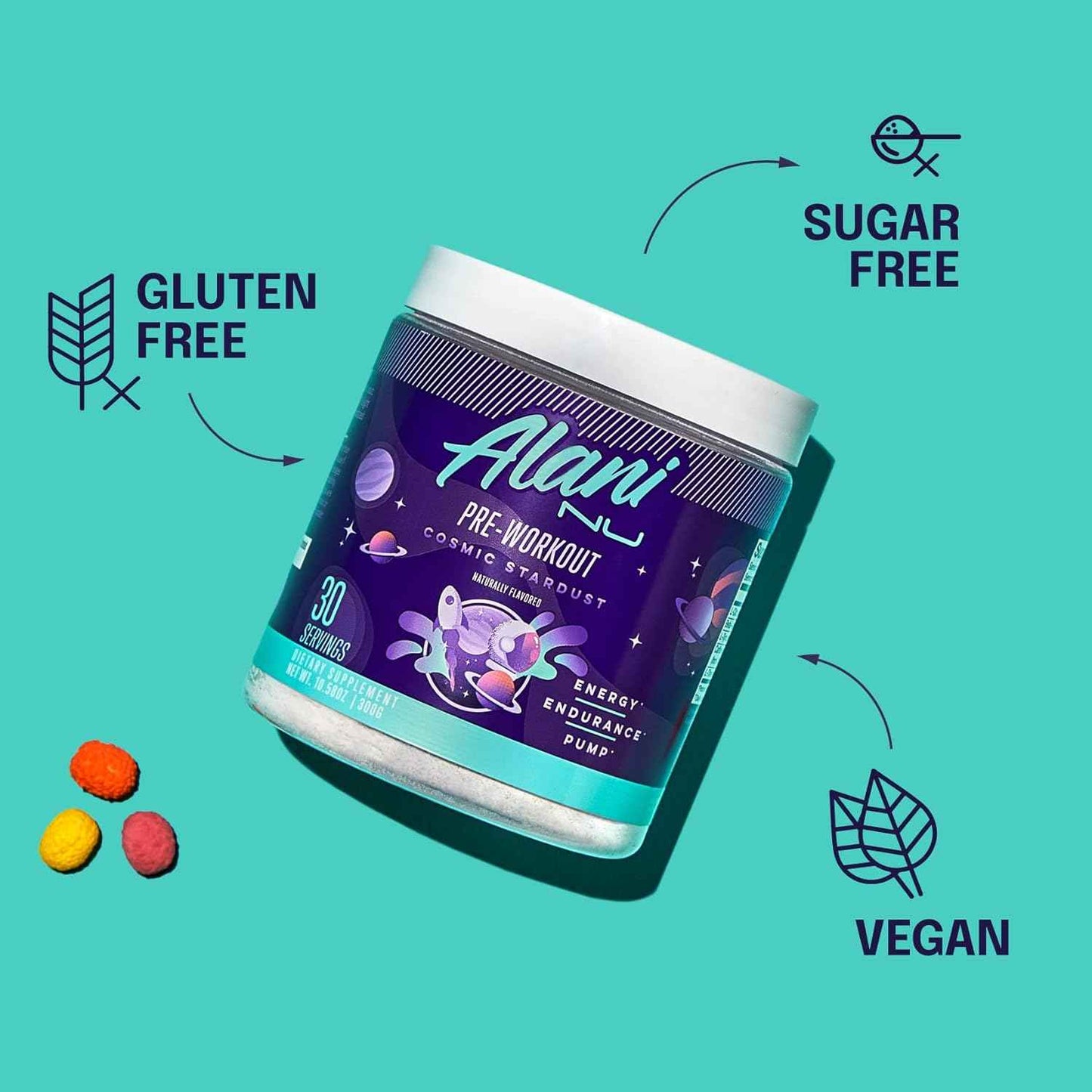 Alani Nu Pre Workout Powder | Amino Energy Boost | Endurance Supplement | Sugar Free | 200mg Caffeine | L-Theanine, Beta-Alanine, Citrulline | 30 Servings