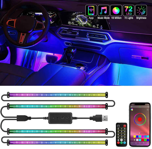 Nilight Premium RGB-IC Interior Accent Kit – High End Cabin Lighting for Show Cars and Custom Builds
