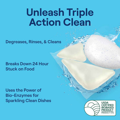 Seventh Generation Single-Dose Dishwasher Pods for Intentional Small Home Kitchens, Clutter-Free Cabinet Storage