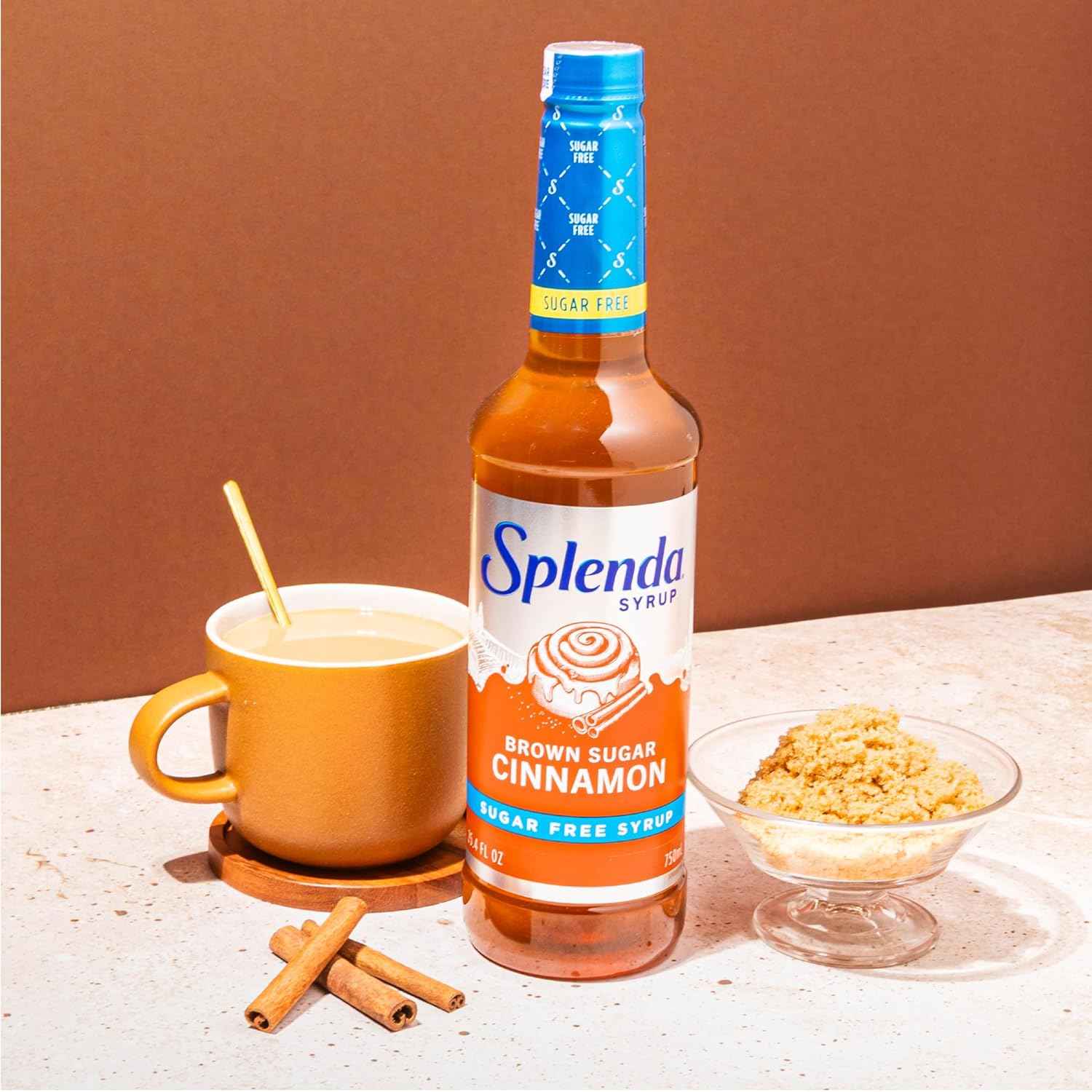 Splenda Coffee Syrup Brown Sugar Cinnamon Sugar Free 750ml - Premium At Home Cafe Experience for the Discerning Palate