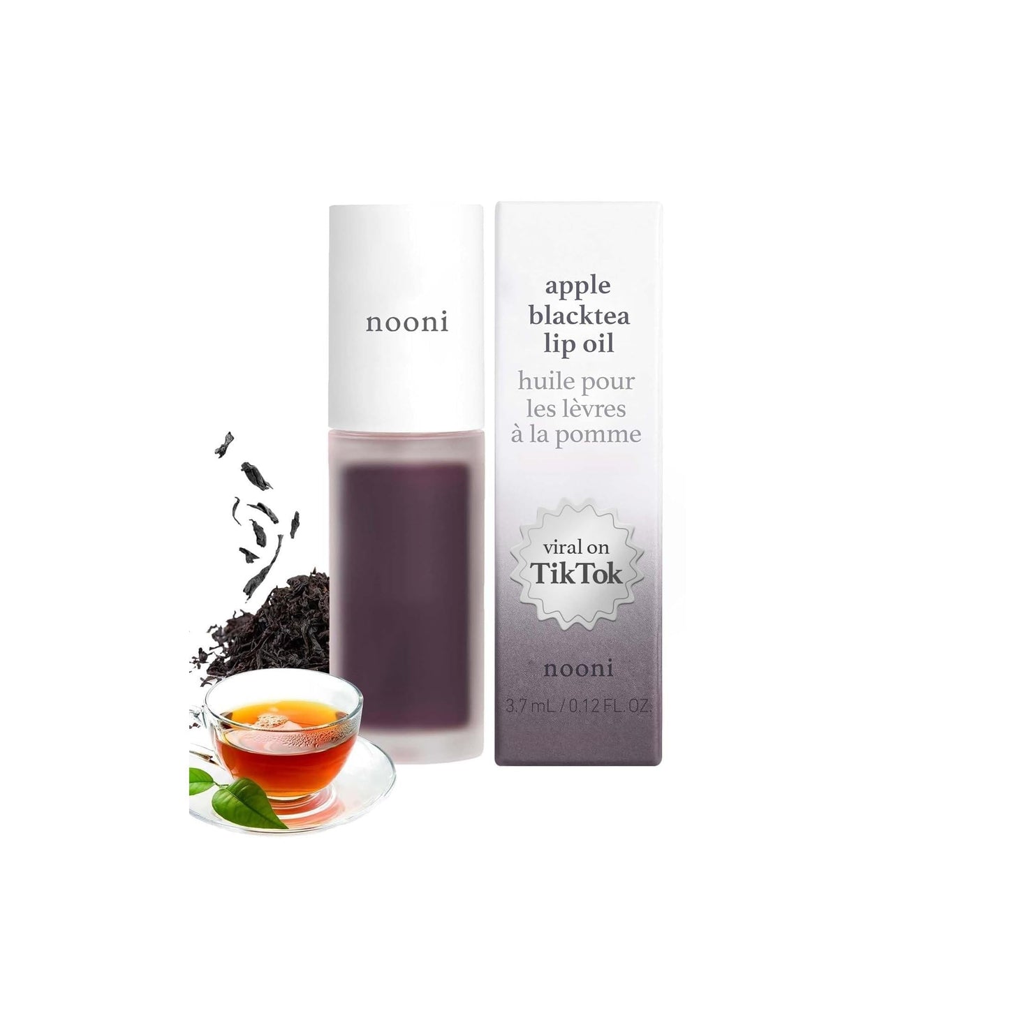 NOONI_Vegan_Oil_-_Appleblacktea_|_Lip_Stain,_Enriching,_Tinting_Dry_Lips_with_Apple_Seed_Oil,_Sweet_Almond_Oil,_Vegan,_0.12_Fl._Oz._(Sheer_Black_Tea)