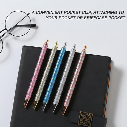 Seven_Days_of_The_Week_Pen_Describing_Mentality,Glitter_Ballpoint_Pens,Black_Ink_Medium_Point_1.0_mm_Gift_Pens,_Cute_Pens_Office_Supplies_for_Women