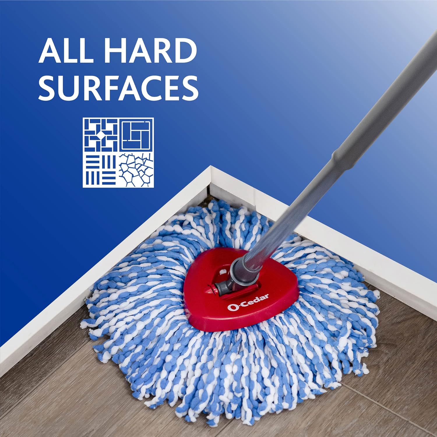 O-Cedar_EasyWring_RinseClean_Spin_Mop_Microfiber_Refill,_1-Pack,_Blue_Cleaning_Cotton_Absorbent_Cleaner_Microfibre_Traditional