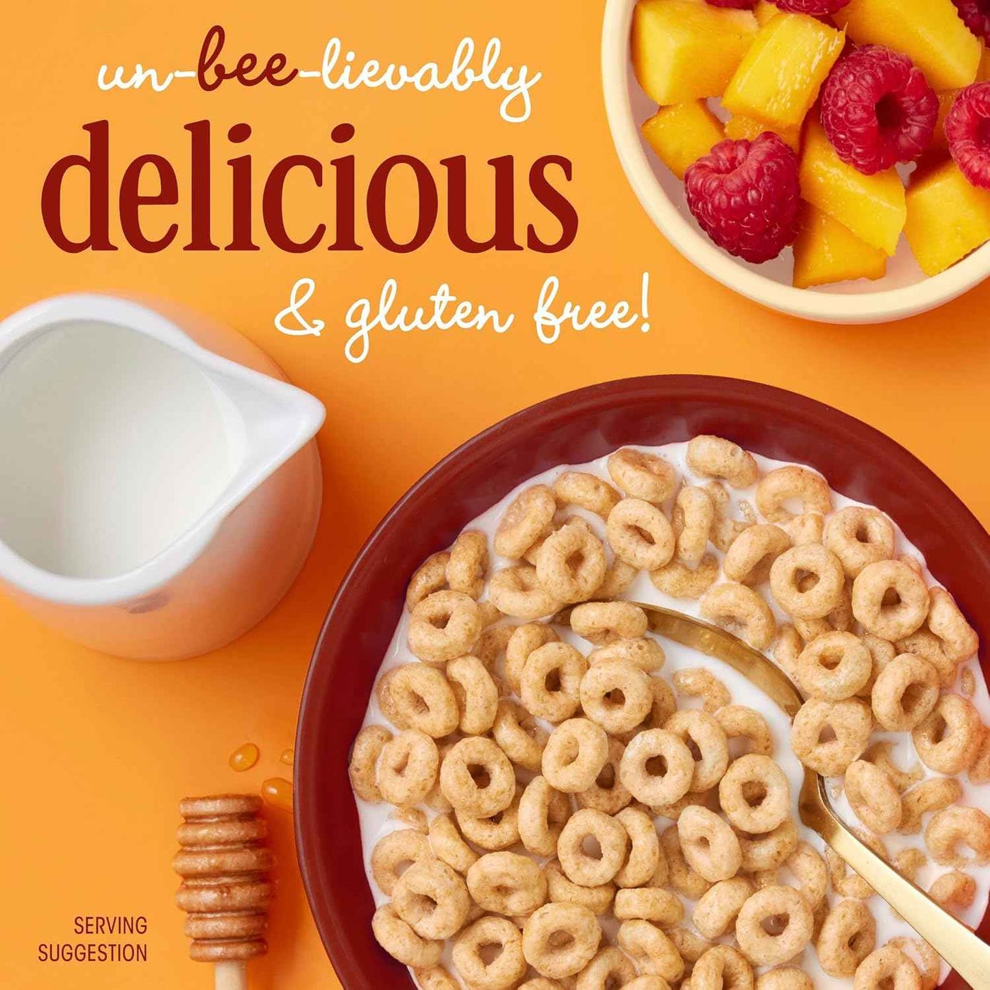 Honey Nut Cheerios, Gluten Free Kids Breakfast Cereal with Whole Grain Oats, Mega Size 27.2 oz Family Box for School Lunchbox
