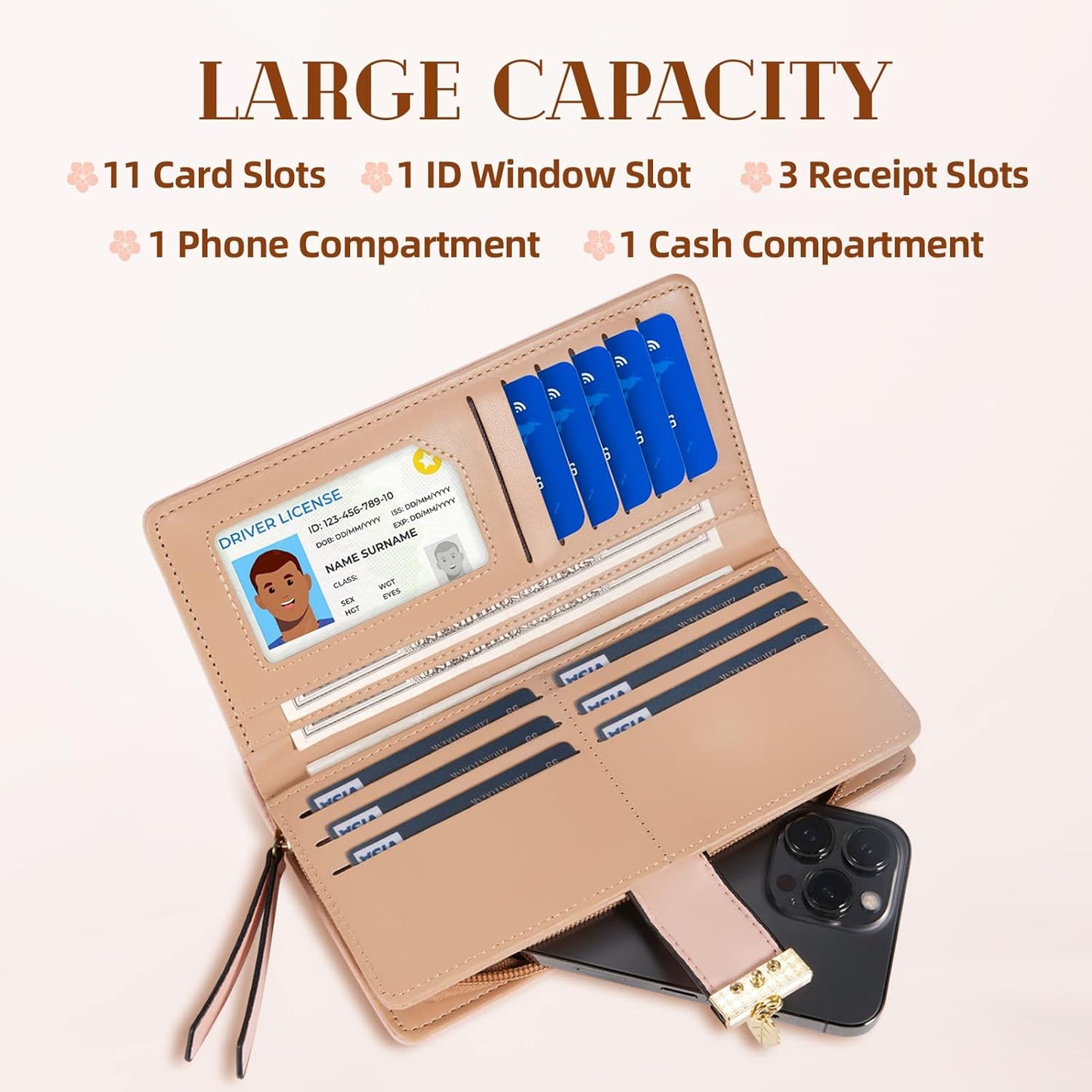 Women's_Long_Leaf_Bifold_Wallet_Leather_Card_Holder_Purse_Zipper_Buckle_Elegant_Clutch_Wallet_Handbag_for_Women_-_Pink_wallet_for