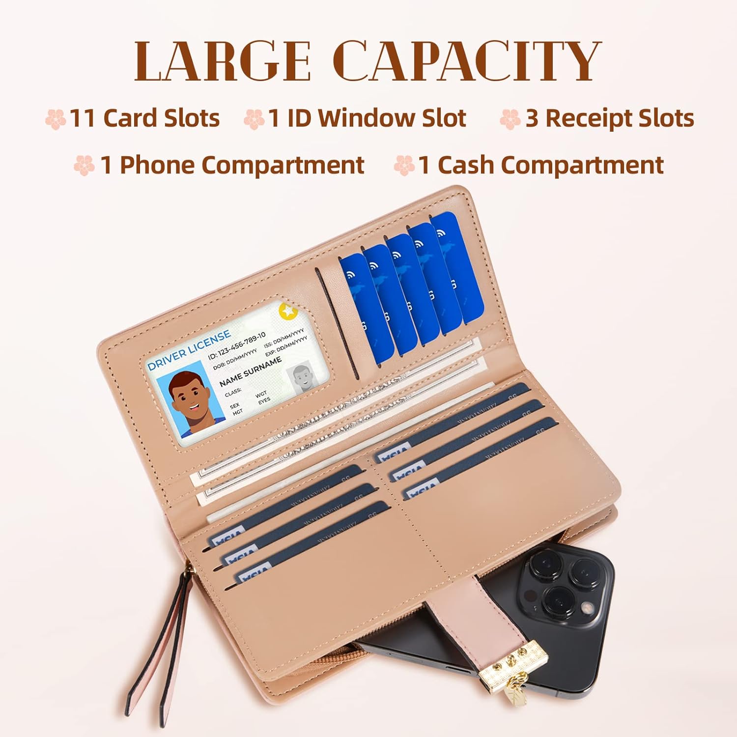 Women's_Long_Leaf_Bifold_Wallet_Leather_Card_Holder_Purse_Zipper_Buckle_Elegant_Clutch_Wallet_Handbag_for_Women_-_Pink_wallet_for