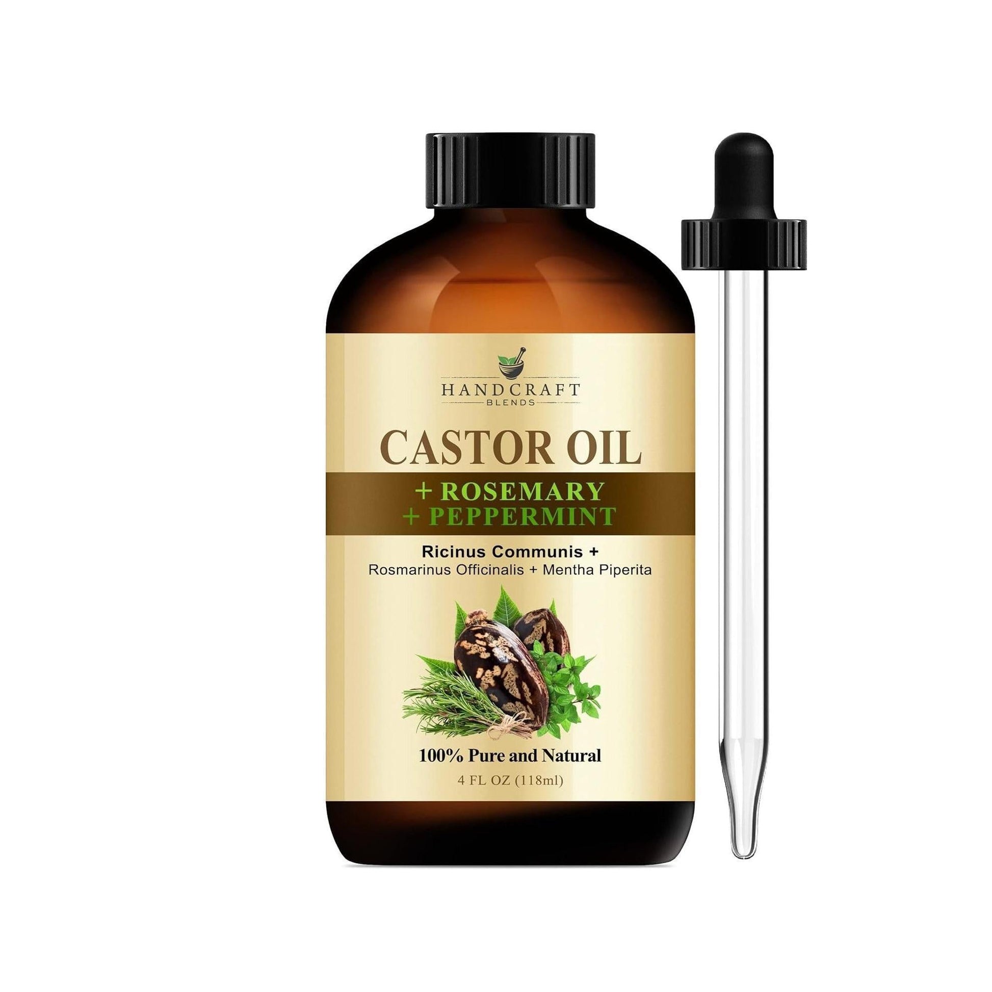 Handcraft_Blends_Castor_Oil_with_Rosemary_and_Peppermint_Oil_in_Glass_Bottle_-_4_Fl_Oz_-_100%_Pure_and_Natural_-_Premium_Grade_Oil_for_Hair_Growth