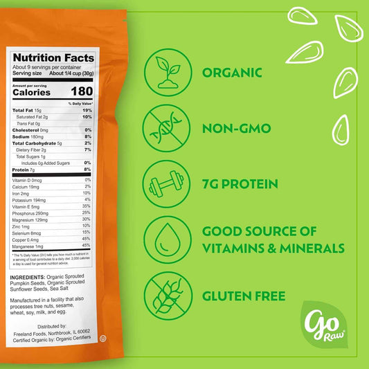 Go Raw Organic Sprouted Pumpkin & Sunflower Seeds – Mindful Keto Pantry Snack for Wellness Routines