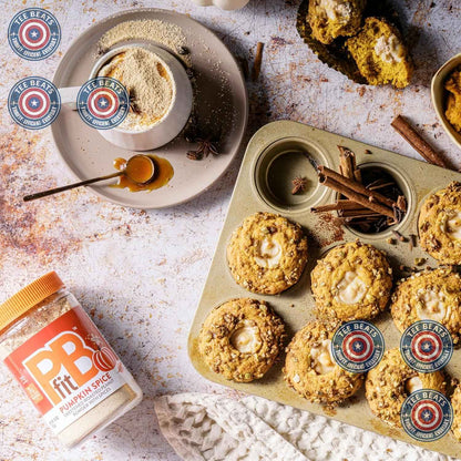 PBfit Pumpkin Spice Peanut Butter Powder for Study Break Fuel, 7g Protein in Seconds