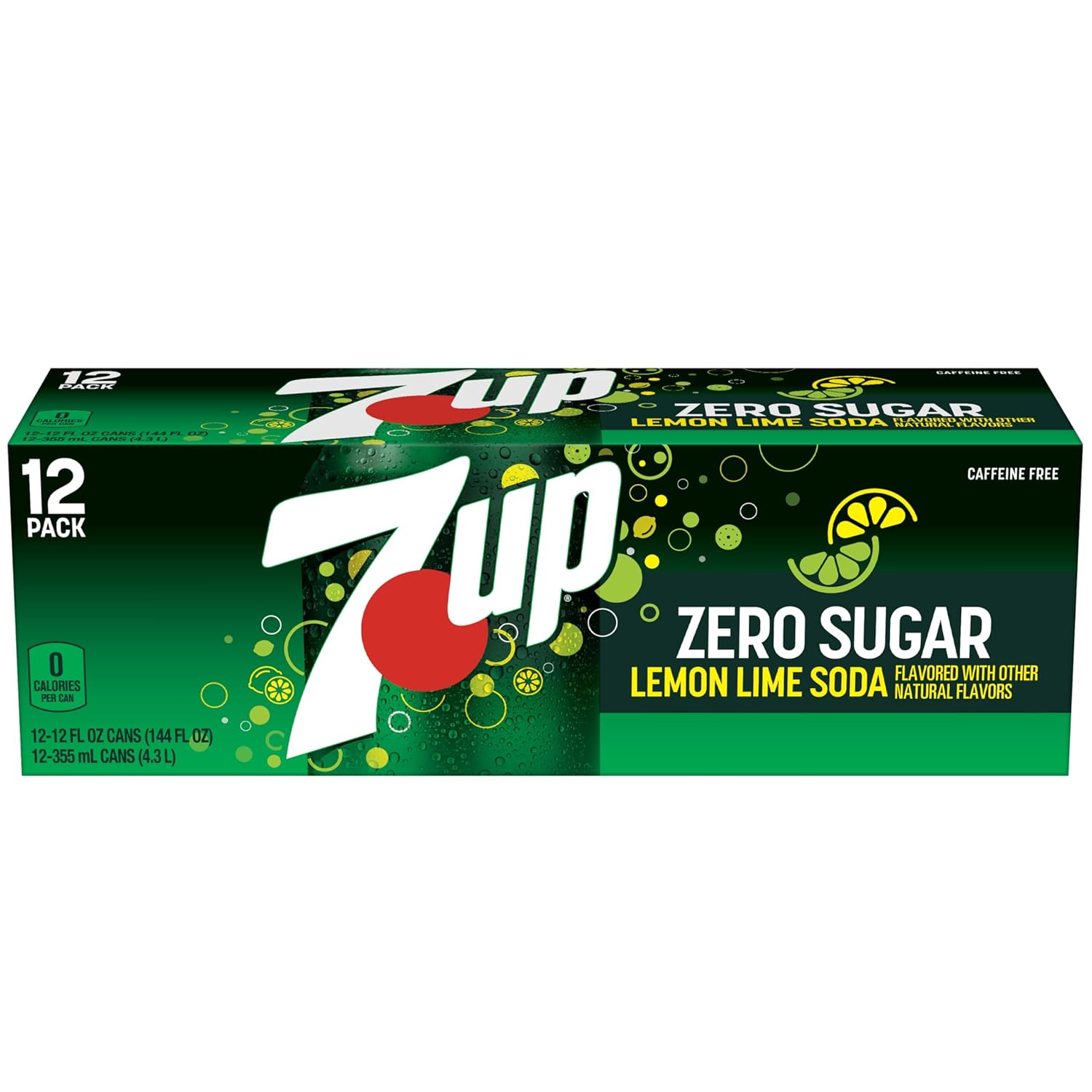 7UP Diet Lemon-Lime Soda, 12 Oz Cans – Sugar-Free Refreshment for Calorie-Conscious Self-Care