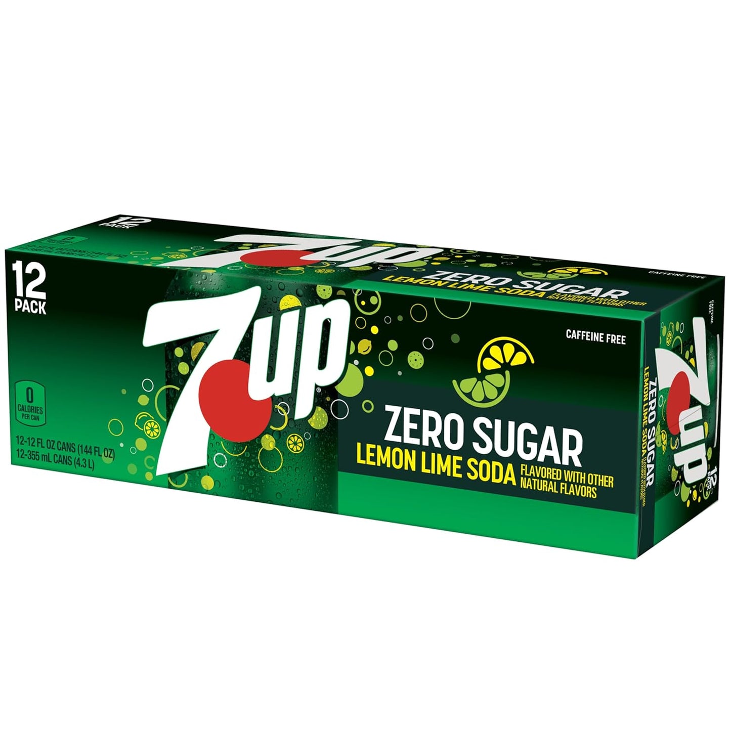 7UP Diet Lemon-Lime Soda, 12 Oz Cans – Sugar-Free Refreshment for Calorie-Conscious Self-Care