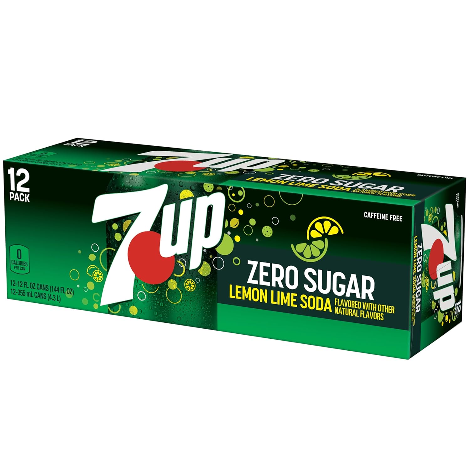 7UP Diet Lemon-Lime Soda, 12 Oz Cans – Sugar-Free Refreshment for Calorie-Conscious Self-Care