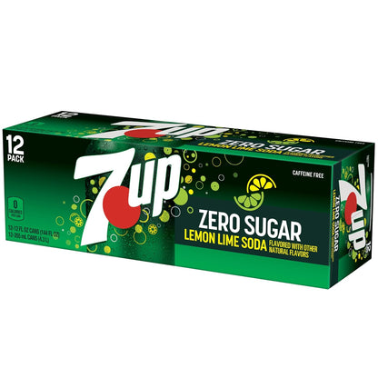 7UP Diet Lemon-Lime Soda, 12 Oz Cans – Sugar-Free Refreshment for Calorie-Conscious Self-Care
