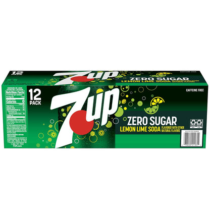 7UP Diet Lemon-Lime Soda, 12 Oz Cans – Sugar-Free Refreshment for Calorie-Conscious Self-Care