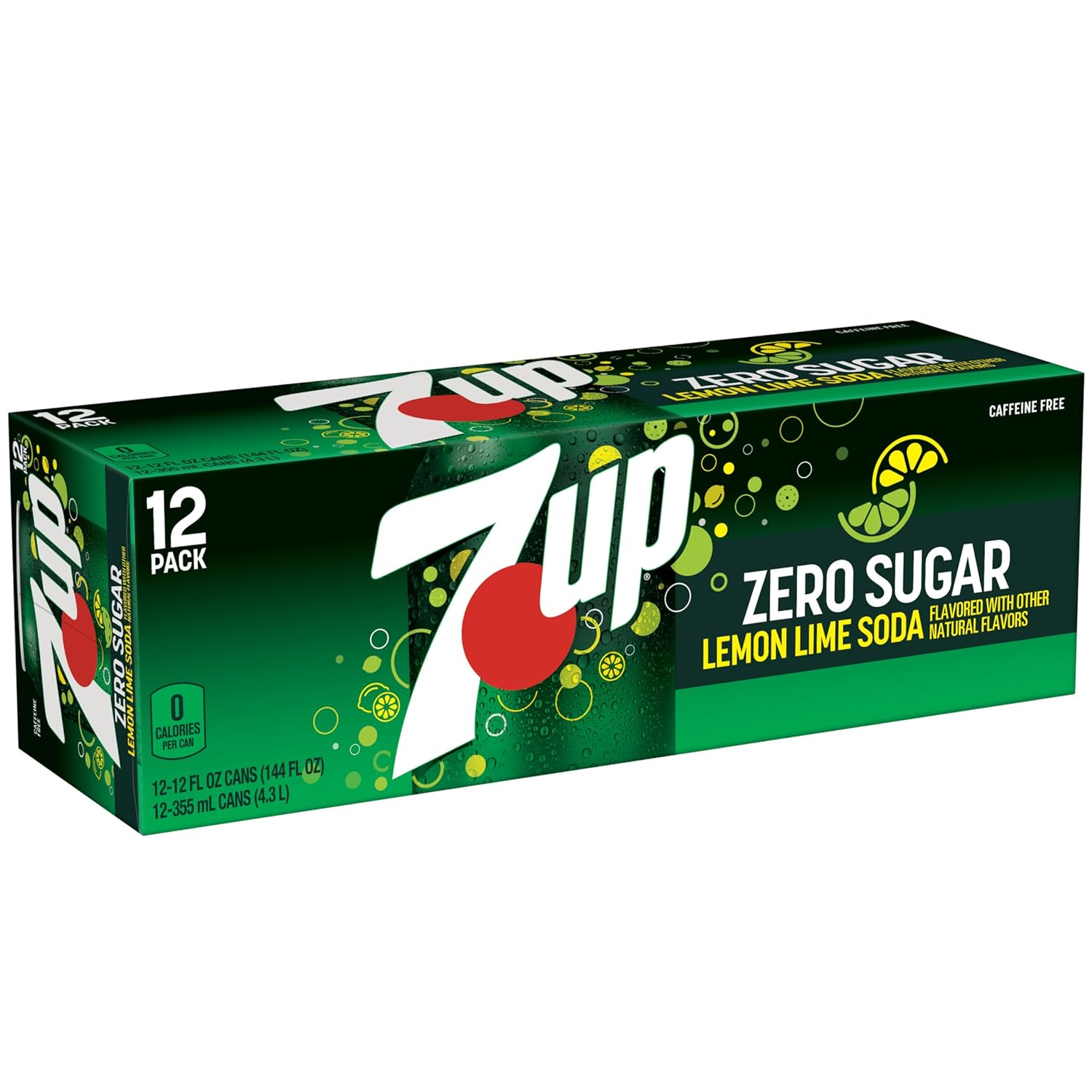 7UP Diet Lemon-Lime Soda, 12 Oz Cans – Sugar-Free Refreshment for Calorie-Conscious Self-Care