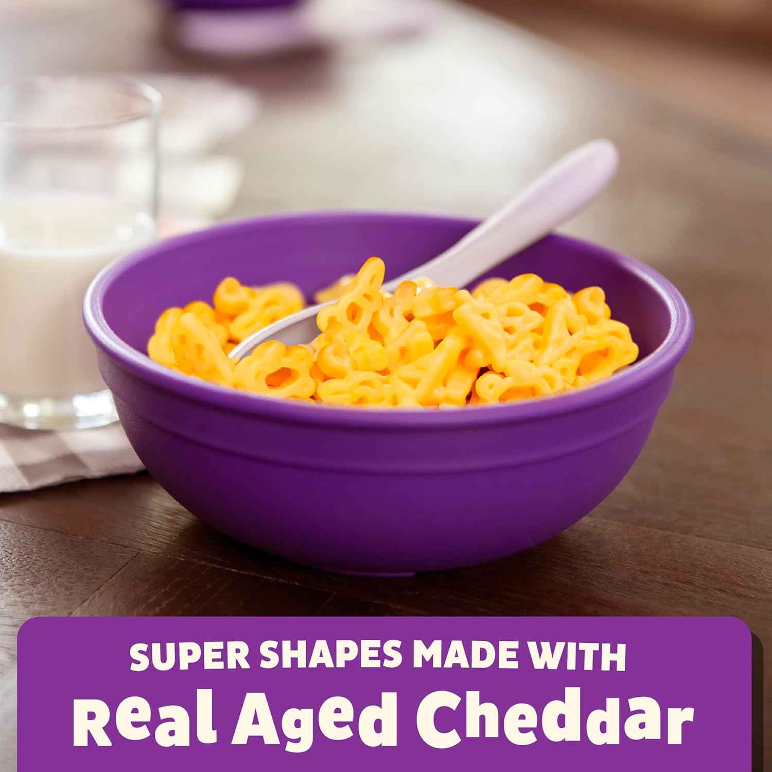 Annie's Super! Mac with Fun Shapes – Wholesome Meal Prep Pasta for Health-Conscious Families, USDA Organic Pasta and Real Cheddar, Single 6 oz Box