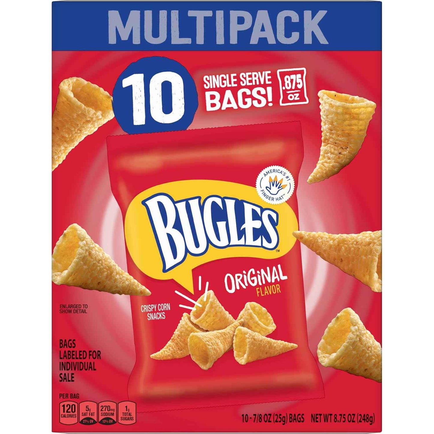 Bugles Original Corn Cone Snacks – Portable Crunchy Snack for Backyard Patios, Tailgates, and Outdoor Gatherings