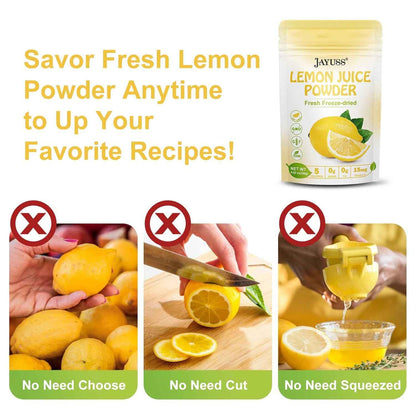 JAYUSS Lemon Juice Powder 8.82 oz – Daily Wellness Ritual for Morning Hydration and Clean Detox Drinks, 250g