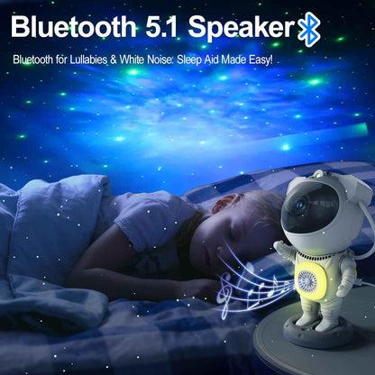 Galaxy Projector Astronaut Night Light – Unique Birthday Gift for Her, Bluetooth Star Projector for Bedroom