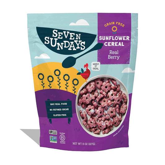 Seven Sundays Sunflower Cereal – Real Berry – Portable Resealable Snack for Hiking and Camping